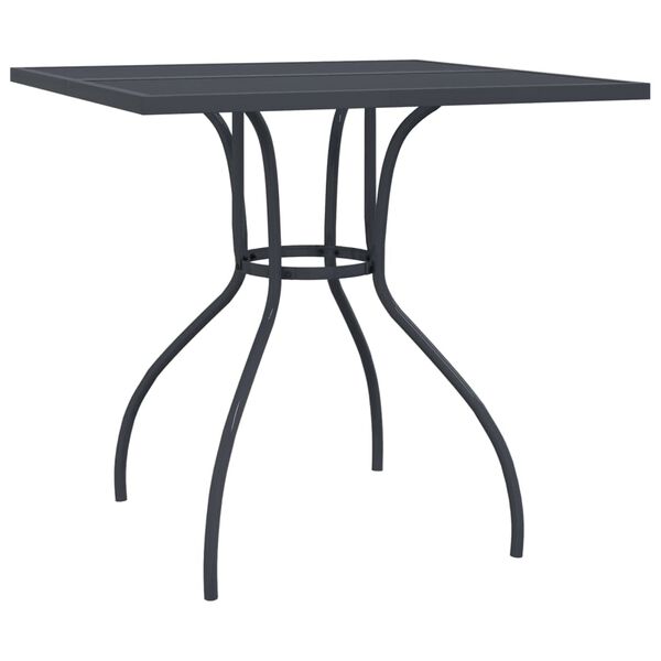 vidaXL Garden Table Anthracite 80x80x72.5 cm Steel Mesh