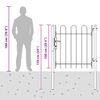 vidaXL Fence Gate Single Door with Arched Top Steel 1x1 m Black
