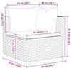 vidaXL 6 Piece Garden Lounge Set with Cushions Grey Poly Rattan