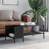 vidaXL Coffee Table with Rack Black 100x51x40 cm Engineered Wood