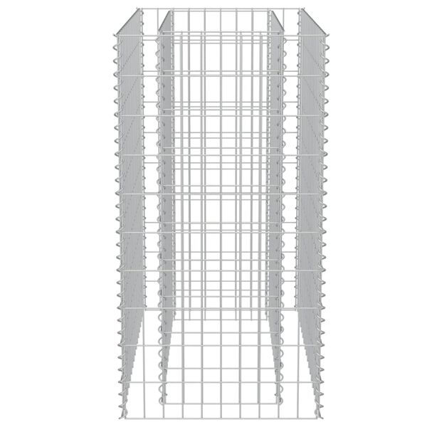 vidaXL Gabion Raised Bed Galvanised Steel 90x50x100 cm