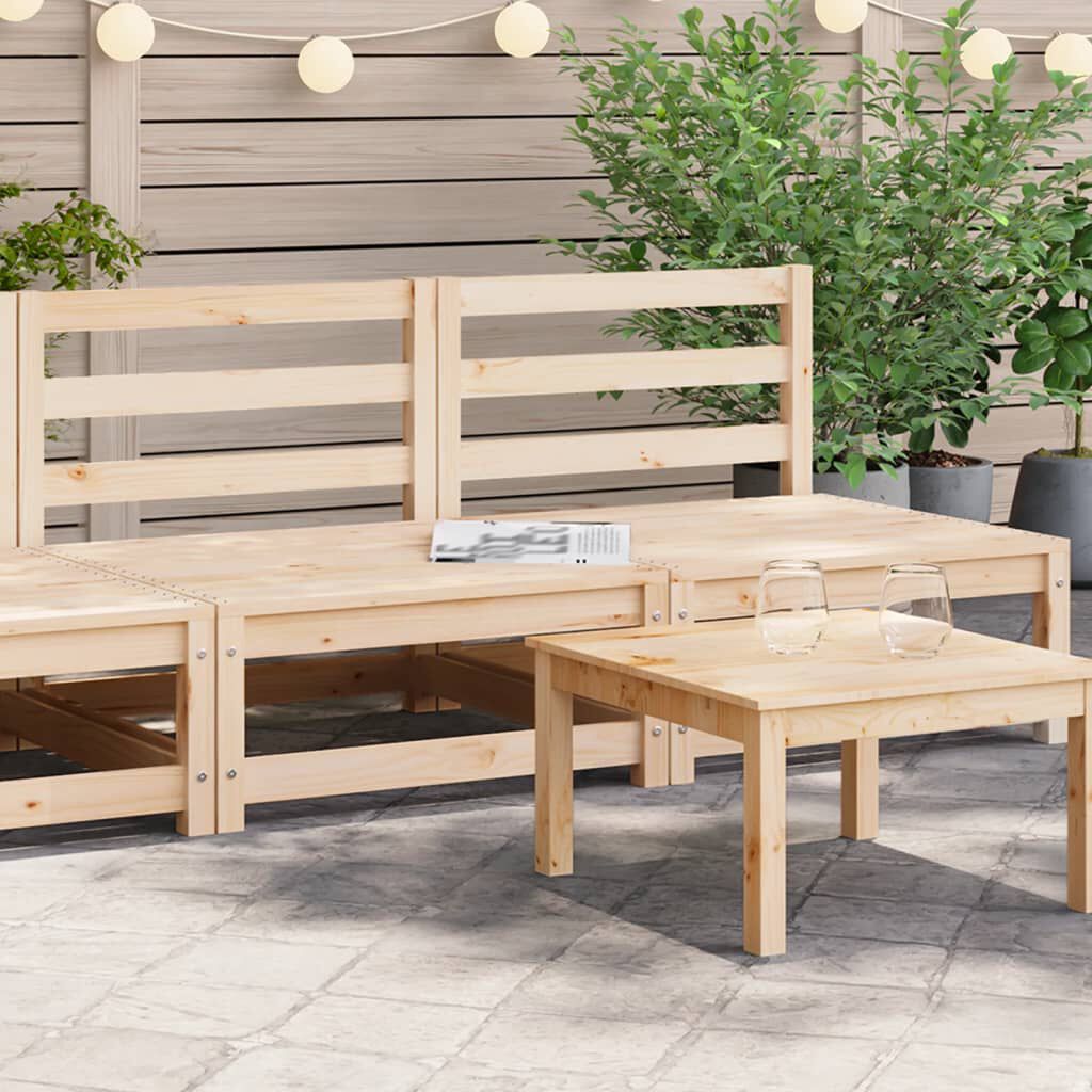 vidaXL Garden Sofas Armless 2 pcs 70x70x67 cm Solid Wood Pine