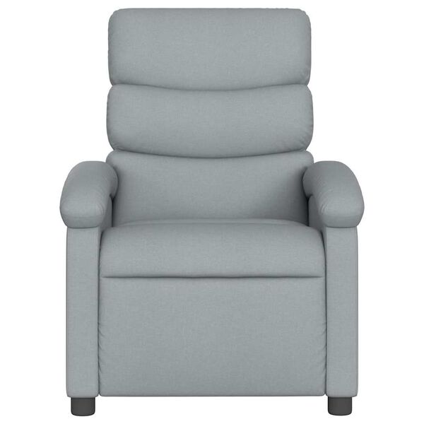 vidaXL Recliner Chair Light Grey Fabric
