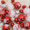 vidaXL Christmas Bauble Set 40 pcs Red and White Plastic