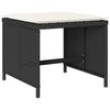 vidaXL 11 Piece Garden Dining Set with Cushions Black Poly Rattan