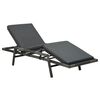 vidaXL Sun Lounger with Cushion Poly Rattan Grey