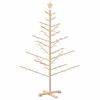 vidaXL Wooden Christmas Tree with Stand Natural 150 cm Solid pine wood