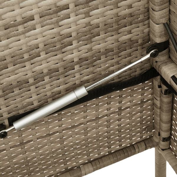 vidaXL Garden Bench with Cushions Beige Poly Rattan