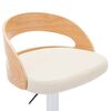 vidaXL Bar Stools 2 pcs Cream Faux Leather and Bentwood