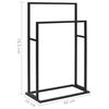 vidaXL Freestanding Towel Rack Black 48x24x78.5 cm Iron