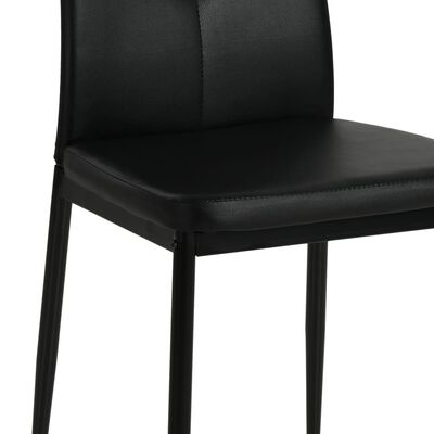 vidaXL Dining Chairs 4 pcs Black Faux Leather(US only)