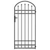 vidaXL Fence Gate Grey 89 x 200 cm Steel