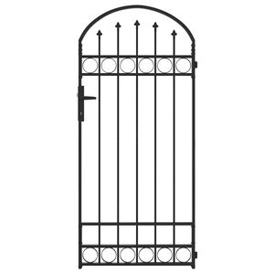 vidaXL Fence Gate Grey 89 x 200 cm Steel