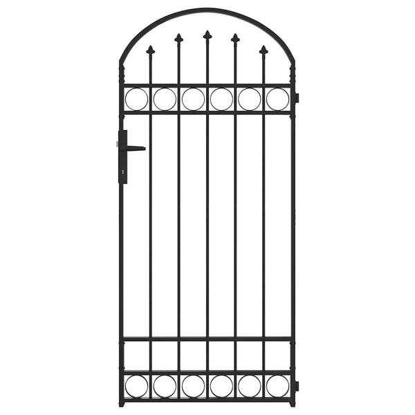 vidaXL Fence Gate Grey 89 x 200 cm Steel