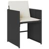 vidaXL 17 Piece Garden Dining Set with Cushions Grey Poly Rattan