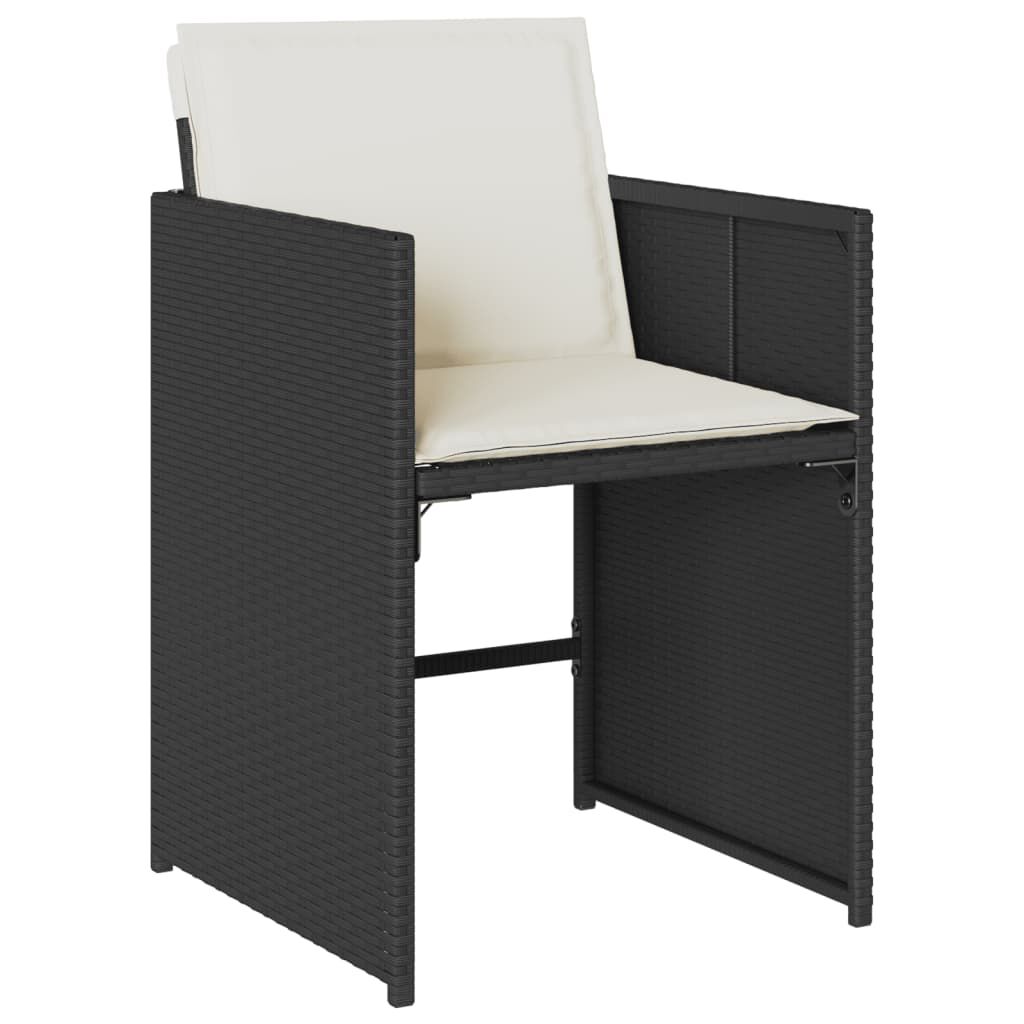 vidaXL 11 Piece Garden Dining Set with Cushions Brown Poly Rattan