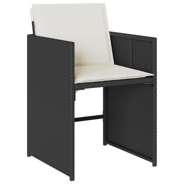 vidaXL 11 Piece Garden Dining Set with Cushions Brown Poly Rattan