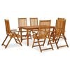 vidaXL 7 Piece Outdoor Dining Set Solid Acacia Wood