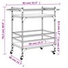 vidaXL Kitchen Trolley Smoked Oak 82x40x78.5 cm Engineered Wood