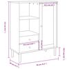 vidaXL Highboard SENJA Rattan Look Black 90x40x112 cm Solid Wood Pine