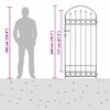 vidaXL Fence Gate Grey 89 x 200 cm Steel