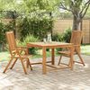 vidaXL Folding Garden Chairs 2 pcs Solid Acacia Wood Brown