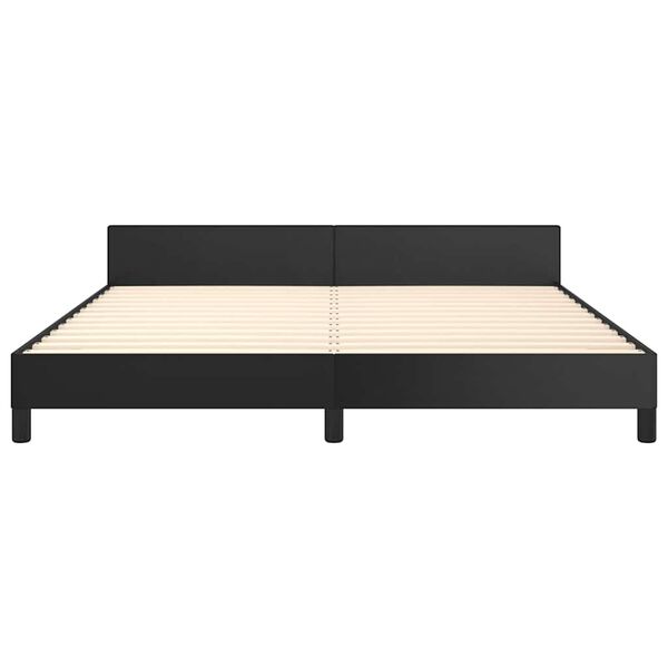 vidaXL Bed Frame without Mattress Black California King Faux Leather