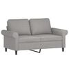 vidaXL 2-Seater Sofa with Pillows&Cushions Light Grey 120 cm Fabric