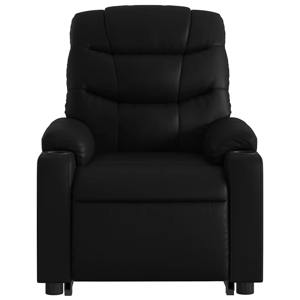 vidaXL Stand up Massage Recliner Chair Black Faux Leather