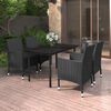 vidaXL 5 Piece Garden Dining Set Poly Rattan and Glass