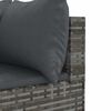 vidaXL 9 Piece Garden Lounge Set with Cushions Grey Poly Rattan