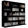 vidaXL CD Cabinet Black 100x23x89.5 cm Engineered Wood