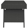 vidaXL Foldable Side Table Black 60x40x38 cm Poly Rattan