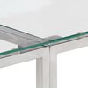vidaXL Console Table Silver Stainless Steel and Tempered Glass