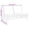 vidaXL Garden Bench with Dark Grey Cushions Bamboo