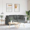vidaXL Modular Sofa with Cushions Fabric Dark Grey