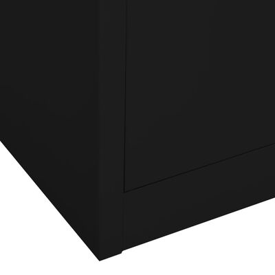 vidaXL Office Cabinet Black 90x40x180 cm Steel