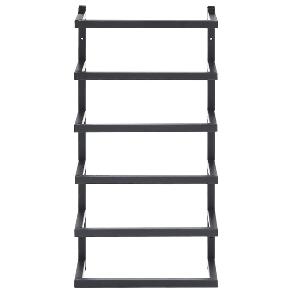 vidaXL Towel Rack Black 24x12x48 cm Steel