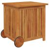 vidaXL Garden Storage Box with Wheels 60x50x58 cm Solid Wood Acacia