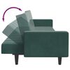 vidaXL 2-Seater Sofa Bed with Footstool Dark Green Velvet