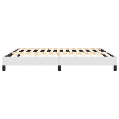 vidaXL Box Spring Bed Frame White 193x203 cm King Faux Leather
