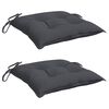 vidaXL Chair Cushions 2 pcs Anthracite 40x40x7 cm Oxford Fabric
