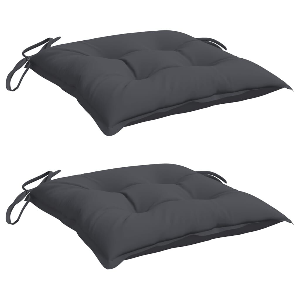 vidaXL Chair Cushions 2 pcs Anthracite 40x40x7 cm Oxford Fabric