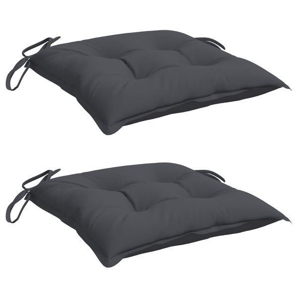 vidaXL Chair Cushions 2 pcs Anthracite 40x40x7 cm Oxford Fabric