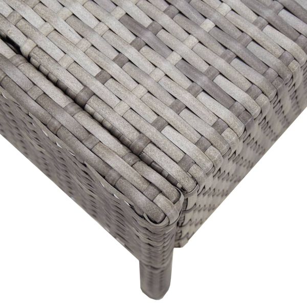 vidaXL 6 Piece Garden Lounge Set with Cushions Poly Rattan Grey