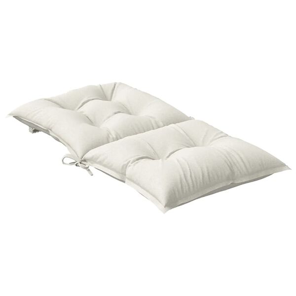 vidaXL Lowback Chair Cushions 6 pcs Melange Cream 100x50x7 cm Fabric