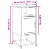 vidaXL Bedside Cabinet Black 36x39x78 cm Steel