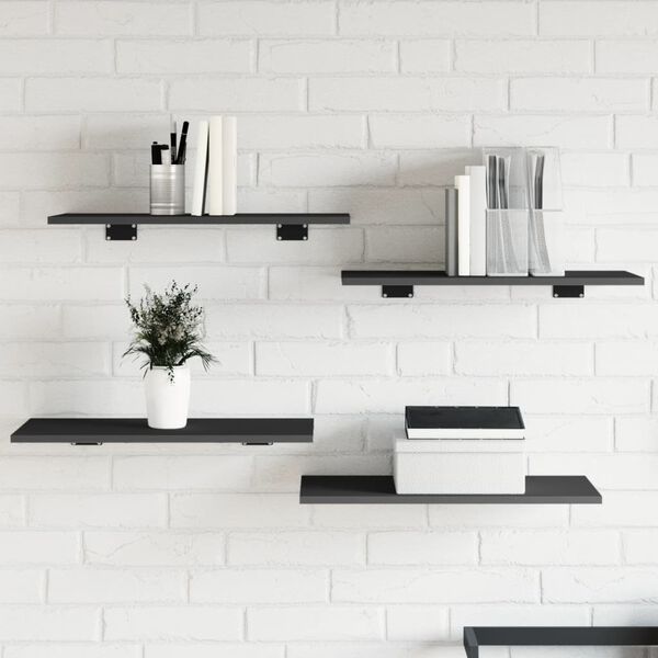 vidaXL Bookshelf Boards 8 pcs Grey 60x30x1.5 cm Engineered Wood