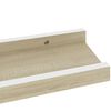 vidaXL Wall Shelves 2 pcs White and Sonoma Oak 40x9x3 cm