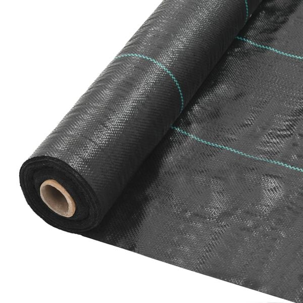 vidaXL Weed & Root Control Mat PP 1x100 m Black
